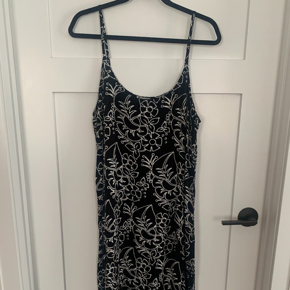 Just Jill Black Floral Sundress - L